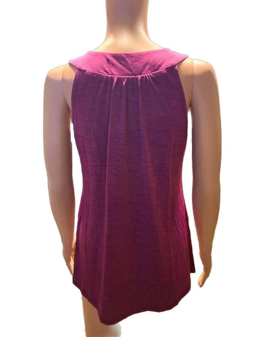 IZ Byer Women's Sleeveless Tank Top with Beaded Embellished Neckline - Picture 3 of 4